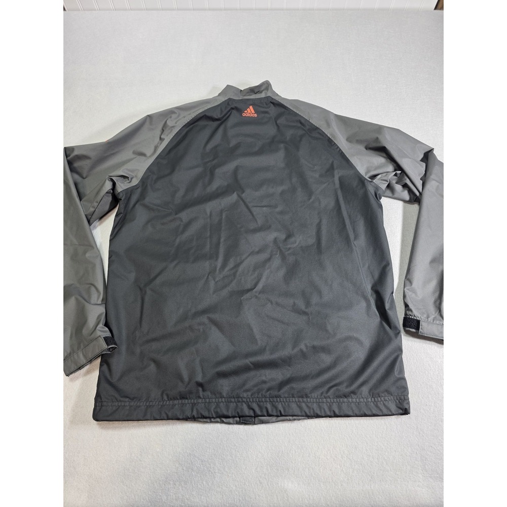 Adidas Climastorm Golf Jacket/Windbreaker Small Grey/Black Full Zip